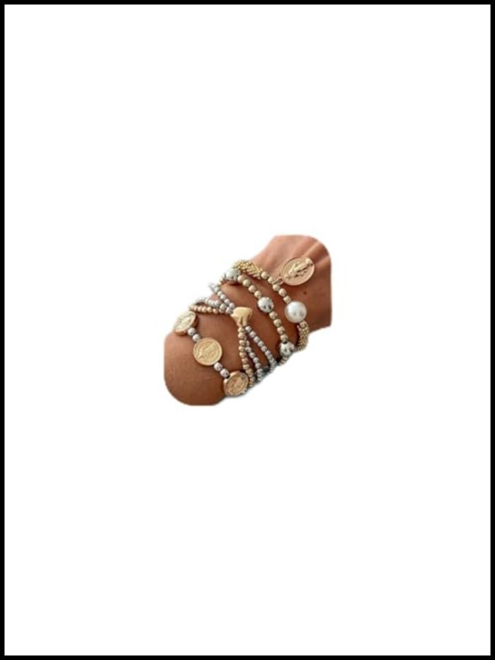 Chunky Gold Link Bangle Bracelets for Women Layering